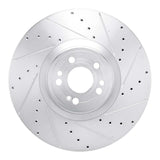 Dynamic Friction 2020-2026 Mercedes-Benz GLE350 Front Right Drilled & Slotted Silver Brake Rotor by Dynamic Friction Company 631-63180R