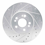 Dynamic Friction 2020-2023 Mercedes-Benz GLE350 Front Left Drilled & Slotted Silver Brake Rotor by Dynamic Friction Company 631-63181L