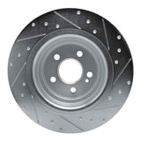 Dynamic Friction 2020-2025 Mercedes-Benz GLE350 Rear Left Drilled & Slotted Silver Brake Rotor by Dynamic Friction Company 631-63182L