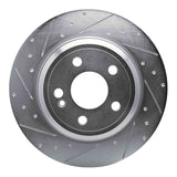 Dynamic Friction 2020-2025 Mercedes-Benz GLE350 Rear Left Drilled & Slotted Silver Brake Rotor by Dynamic Friction Company 631-63182L