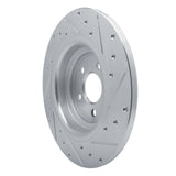 Dynamic Friction 2020-2025 Mercedes-Benz GLE350 Rear Left Drilled & Slotted Silver Brake Rotor by Dynamic Friction Company 631-63182L