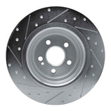 Dynamic Friction 2020-2025 Mercedes-Benz GLE350 Rear Right Drilled & Slotted Silver Brake Rotor by Dynamic Friction Company 631-63182R