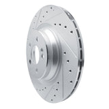 Dynamic Friction 2020-2026 Mercedes-Benz GLS450 Rear Left Drilled & Slotted Silver Brake Rotor by Dynamic Friction Company 631-63183L