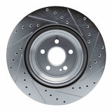Dynamic Friction 2020-2026 Mercedes-Benz GLS450 Rear Left Drilled & Slotted Silver Brake Rotor by Dynamic Friction Company 631-63183L