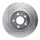 Dynamic Friction 2020-2026 Mercedes-Benz GLS450 Rear Left Drilled & Slotted Silver Brake Rotor by Dynamic Friction Company 631-63183L