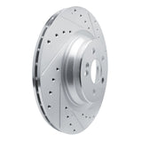 Dynamic Friction 2020-2026 Mercedes-Benz GLE350 Rear Right Drilled & Slotted Silver Brake Rotor by Dynamic Friction Company 631-63183R