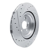 Dynamic Friction 2020-2026 Mercedes-Benz GLE350 Rear Right Drilled & Slotted Silver Brake Rotor by Dynamic Friction Company 631-63183R