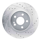 Dynamic Friction 2020-2026 Mercedes-Benz GLE350 Rear Right Drilled & Slotted Silver Brake Rotor by Dynamic Friction Company 631-63183R