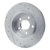 Dynamic Friction 2019-2026 Mercedes-Benz CLA200 (Mexico) Rear Left Drilled & Slotted Silver Brake Rotor by Dynamic Friction Company 631-63184L