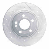 Dynamic Friction 2019-2026 Mercedes-Benz A200 (Mexico) Rear Right Drilled & Slotted Silver Brake Rotor by Dynamic Friction Company 631-63184R