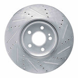 Dynamic Friction 2019-2025 Mercedes-Benz GLA250 (USA/Canada) Front Left Drilled & Slotted Silver Brake Rotor by Dynamic Friction Company 631-63185L