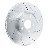 Dynamic Friction 2019-2025 Mercedes-Benz GLB250 Front Right Drilled & Slotted Silver Brake Rotor by Dynamic Friction Company 631-63185R