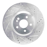 Dynamic Friction 2019-2025 Mercedes-Benz GLB250 Front Right Drilled & Slotted Silver Brake Rotor by Dynamic Friction Company 631-63185R