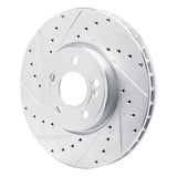 Dynamic Friction 2019-2026 Mercedes-Benz CLA250 Front Left Drilled & Slotted Silver Brake Rotor by Dynamic Friction Company 631-63186L
