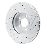 Dynamic Friction 2019-2026 Mercedes-Benz CLA250 Front Left Drilled & Slotted Silver Brake Rotor by Dynamic Friction Company 631-63186L