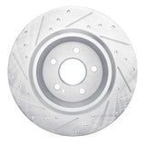 Dynamic Friction 2020-2025 Mercedes-Benz CLA250 Rear Right Drilled & Slotted Silver Brake Rotor by Dynamic Friction Company 631-63187R