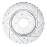 Dynamic Friction 2020-2025 Mercedes-Benz CLA250 Rear Right Drilled & Slotted Silver Brake Rotor by Dynamic Friction Company 631-63187R