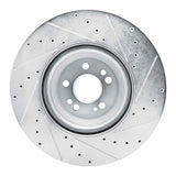 Dynamic Friction 2020-2025 Mercedes-Benz GLE350 Front Left Drilled & Slotted Silver Brake Rotor by Dynamic Friction Company 631-63192L