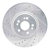 Dynamic Friction 2020-2025 Mercedes-Benz GLE350 Front Left Drilled & Slotted Silver Brake Rotor by Dynamic Friction Company 631-63192L