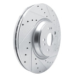 Dynamic Friction 2020-2025 Mercedes-Benz GLE350 Front Right Drilled & Slotted Silver Brake Rotor by Dynamic Friction Company 631-63192R