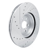 Dynamic Friction 2020-2025 Mercedes-Benz GLE350 Front Right Drilled & Slotted Silver Brake Rotor by Dynamic Friction Company 631-63192R