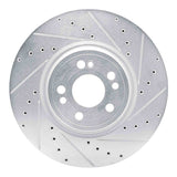 Dynamic Friction 2020-2025 Mercedes-Benz GLE350 Front Right Drilled & Slotted Silver Brake Rotor by Dynamic Friction Company 631-63192R