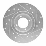 R1 Concepts 1962-1980 MG MGB Front Left Drilled & Slotted Silver Brake Rotor by R1 Concepts 631-64002L