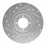 R1 Concepts 1962-1980 MG MGB Front Right Drilled & Slotted Silver Brake Rotor by R1 Concepts 631-64002R