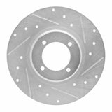 R1 Concepts 1962-1980 MG MGB Front Right Drilled & Slotted Silver Brake Rotor by R1 Concepts 631-64002R