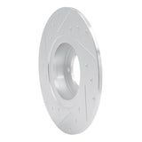 R1 Concepts 1962-1980 MG MGB Front Right Drilled & Slotted Silver Brake Rotor by R1 Concepts 631-64002R