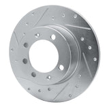 R1 Concepts 1969-1987 Saab 99/900 Rear Left/Front Left Drilled & Slotted Silver Brake Rotor by R1 Concepts 631-65000L