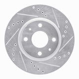 R1 Concepts 1969-1987 Saab 99/900 Rear Right/Front Right Drilled & Slotted Silver Brake Rotor