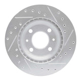 R1 Concepts 1987-1993 Saab 900/9000 Front Left Drilled & Slotted Silver Brake Rotor by R1 Concepts 631-65005L