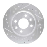 R1 Concepts 1987-1993 Saab 900/9000 Front Left Drilled & Slotted Silver Brake Rotor by R1 Concepts 631-65005L