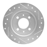 R1 Concepts 1986-1998 Saab 9000/900 Rear Left Drilled & Slotted Silver Brake Rotor by R1 Concepts 631-65006L