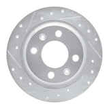 R1 Concepts 1986-1998 Saab 9000/900 Rear Left Drilled & Slotted Silver Brake Rotor by R1 Concepts 631-65006L