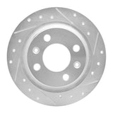 R1 Concepts 1986-1998 Saab 9000/900 Rear Right Drilled & Slotted Silver Brake Rotor by R1 Concepts 631-65006R