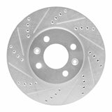 R1 Concepts 1988-1998 Saab 9000 Front Left Drilled & Slotted Silver Brake Rotor by R1 Concepts 631-65007L