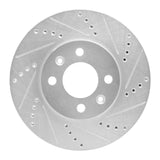 R1 Concepts 1988-1998 Saab 9000 Front Right Drilled & Slotted Silver Brake Rotor by R1 Concepts 631-65007R