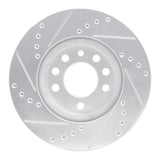 R1 Concepts 1994-1996 Saab 900 Front Right Drilled & Slotted Silver Brake Rotor by R1 Concepts 631-65008R