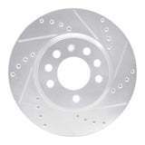 R1 Concepts 1994-1996 Saab 900 Front Right Drilled & Slotted Silver Brake Rotor by R1 Concepts 631-65008R