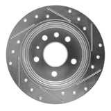 R1 Concepts 1994-1996 Saab 900 Rear Left Drilled & Slotted Silver Brake Rotor by R1 Concepts 631-65009L