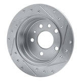 R1 Concepts 1994-1996 Saab 900 Rear Left Drilled & Slotted Silver Brake Rotor by R1 Concepts 631-65009L