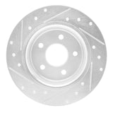 R1 Concepts 1994-1996 Saab 900 Rear Right Drilled & Slotted Silver Brake Rotor by R1 Concepts 631-65009R