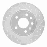 R1 Concepts 1997-2008 Chevrolet/Opel Astra (Mexico) Rear Right Drilled & Slotted Silver Brake Rotor by R1 Concepts 631-65010R