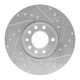 R1 Concepts 97-06 Saturn Lw2 Front Left Drilled & Slotted Silver Brake Rotor