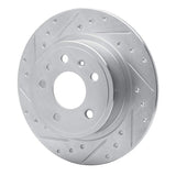 R1 Concepts 1999-2010 Saab 9-5 Rear Left Drilled & Slotted Silver Brake Rotor by R1 Concepts 631-65012L