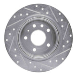 R1 Concepts 1999-2010 Saab 9-5 Rear Left Drilled & Slotted Silver Brake Rotor by R1 Concepts 631-65012L