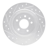 R1 Concepts 1999-2010 Saab 9-5 Rear Right Drilled & Slotted Silver Brake Rotor by R1 Concepts 631-65012R