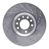 R1 Concepts 1999-2010 Chevrolet/Opel Astra (Mexico) Front Left Drilled & Slotted Silver Brake Rotor by R1 Concepts 631-65013L